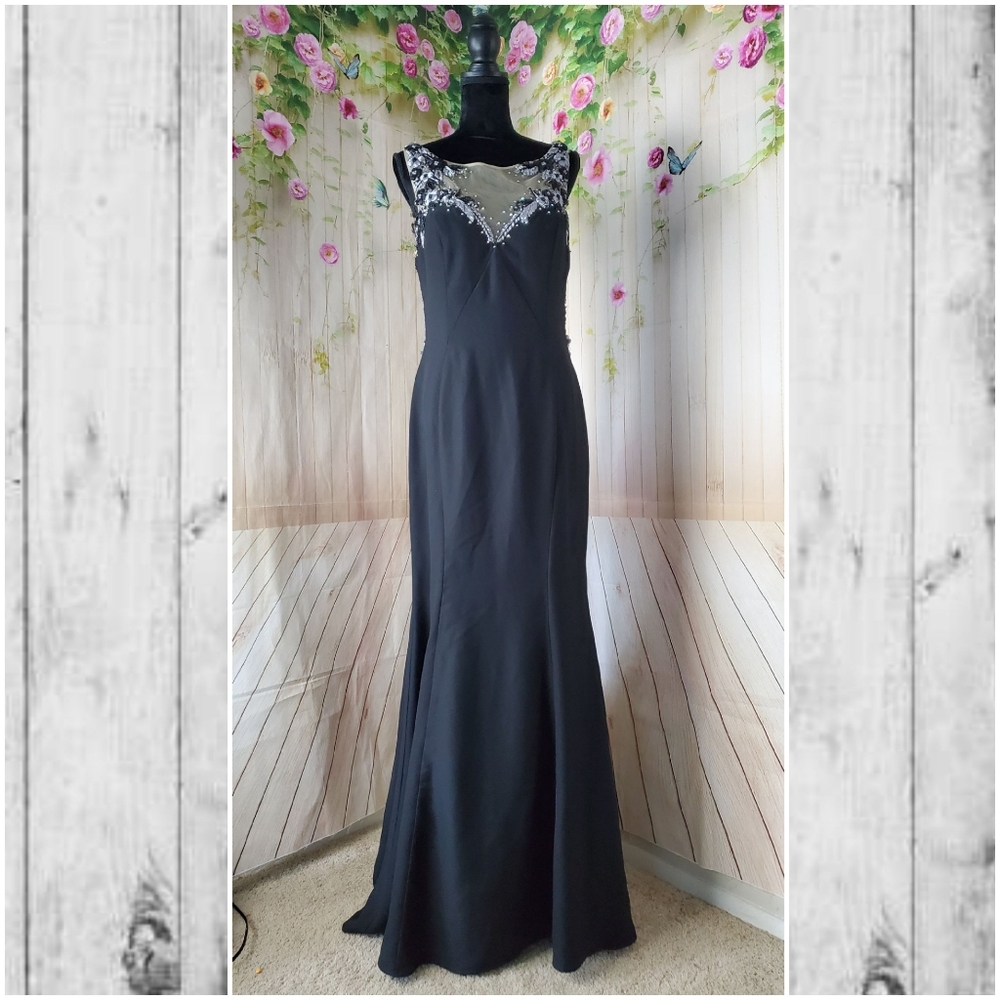 Camille la Vie gown beaded embroidered low…